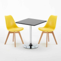 Mojito Set Made of a 70x70cm Black Square Table and 2 Colourful Nordica Chairs Price