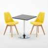 Mojito Set Made of a 70x70cm Black Square Table and 2 Colourful Nordica Chairs Price
