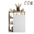 Delma modern living room credenza media cabinet with 2 doors and 5 compartments. Promotion