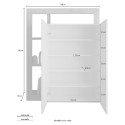 Modern Sideboard Cabinet for Living Room with 2 Doors and 5 Compartments - Delma 