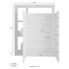 Modern Sideboard Cabinet for Living Room with 2 Doors and 5 Compartments - Delma 