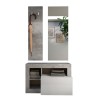 Modern entryway furniture set with shoe rack, coat hooks and mirror Claire. Characteristics
