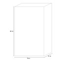 Glossy white wardrobe with clothes hanger bar and 1 door Janine. Bulk Discounts
