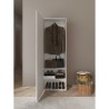 Glossy white wardrobe with clothes hanger bar and 1 door Janine. Catalog