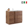 Floor-standing wooden bathroom cabinet with 3 drawers and Etoile ceramic sink Discounts