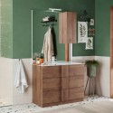 Floor-standing wooden bathroom cabinet with 3 drawers and Etoile ceramic sink Sale