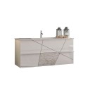 Suspended bathroom cabinet with 2 drawers and glossy white Kelly sink. Choice Of