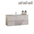 Suspended bathroom cabinet with 2 drawers and glossy white Kelly sink. Promotion