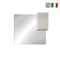 Bathroom mirror cabinet with 1 glossy white door and LED light Riva. Discounts