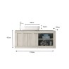 Suspended modern white wooden bathroom cabinet with sink and 2 doors Alon. Cost