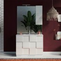 Floor-mounted bathroom cabinet with 3 glossy white drawers and Tetra Dama sink. Buy