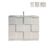 Floor-mounted bathroom cabinet with 3 glossy white drawers and Tetra Dama sink. Promotion