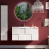 Gambit Dama glossy white suspended bathroom cabinet with sink and 3 drawers. Cost