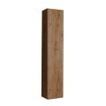 Mobile suspended bathroom column with 1 door and oak wood container Edon. Promotion