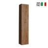 Mobile suspended bathroom column with 1 door and oak wood container Edon. On Sale