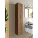 Mobile suspended bathroom column with 1 door and oak wood container Edon. Offers