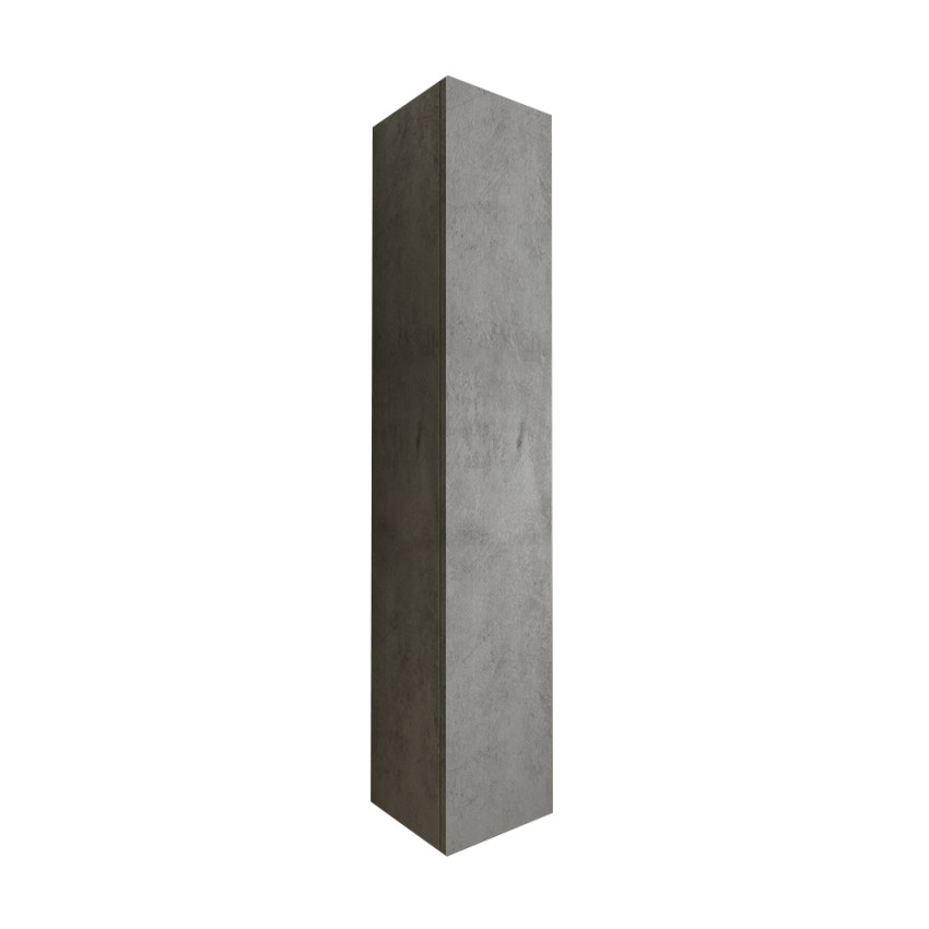 Wall-Mounted Bathroom Column Cabinet with 1 Door, Cement Gray - Kubi Promotion