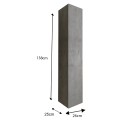 Kubi grey cement 1 door suspended bathroom column with container unit. Sale