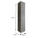 Wall-Mounted Bathroom Column Cabinet with 1 Door, Cement Gray - Kubi Sale