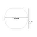 Botticelli Freestanding Indoor Outdoor Bioethanol Fireplace, Ø 40 x H 54cm 