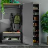 Konrad grey wood modern design multi-purpose 2-door entrance wardrobe Offers