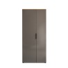 Konrad grey wood modern design multi-purpose 2-door entrance wardrobe Sale