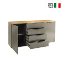 Modern sideboard for kitchen, living room, dining room with 4 drawers and 2 doors Klihe. On Sale