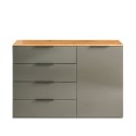Living room mobile credenza madia 1 door 4 drawers gray wood Tomei. Offers