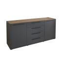 Credenza with 2 doors and 4 drawers for industrial living and dining room Shelby. Offers