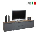 Modern Industrial Style TV Stand with 2 Doors and 2 Drawers, 200cm Aron. On Sale