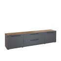 Modern Industrial Style TV Stand with 2 Doors and 2 Drawers, 200cm Aron. Offers
