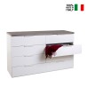 White chest of drawers 8 drawers modern bedroom dresser Dubonne. On Sale