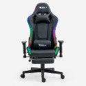 Ergonomic Gaming Chair with Footrest and RGB LED The Horde Comfort. Model