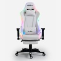 Gaming office chair with RGB LED footrest, ergonomic Pixy Comfort. Discounts