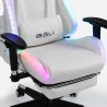 Gaming office chair with RGB LED footrest, ergonomic Pixy Comfort. Measures