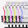 Gaming office chair with RGB LED footrest, ergonomic Pixy Comfort. 