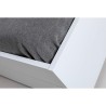 Double bed 160x200cm with storage and drawers in lacquered white Teide. Bulk Discounts