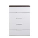 White chest of drawers dresser bedroom office 5 drawers Josefin. Sale