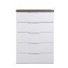 White chest of drawers dresser bedroom office 5 drawers Josefin. Sale