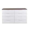 White chest of drawers 8 drawers modern bedroom dresser Dubonne. Discounts