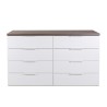 White chest of drawers 8 drawers modern bedroom dresser Dubonne. Discounts