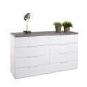 White chest of drawers 8 drawers modern bedroom dresser Dubonne. Offers