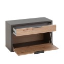 Multi-purpose bench shoe rack entrance 1 door 1 industrial drawer Garet Catalog
