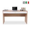 Smart working office desk 2 drawers flip door 140x60cm Jimi On Sale