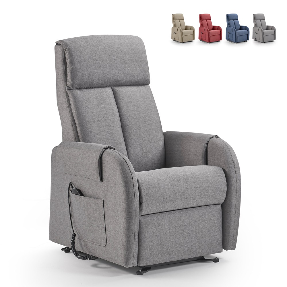 Electric relax armchair with 2 motors lift-up system and double footrest Riviera.