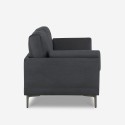 3-seater sofa 200cm in fabric modern living room metal feet Boray. 