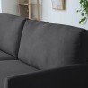 3-seater sofa 200cm in fabric modern living room metal feet Boray. 