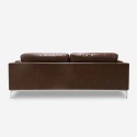 Vintage Industrial Style Brown Faux Leather 3-Seater Sofa Corneel Catalog