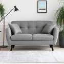 2-seater Nordic design elegant modern upholstered sofa 151cm Ischa Offers