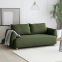 3-seater modern Nordic style fabric sofa design 196cm green Geert On Sale